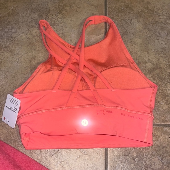 Coral/Pink Lululemon High-Neck Long like sports bra!! - Picture 2 of 2
